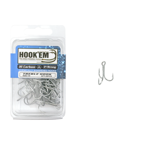 Hookem HI Carbon Treble Hooks Bulk Pack