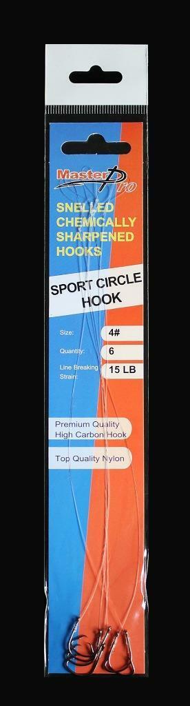 Master Pro Snelled Sports Circle Hooks
