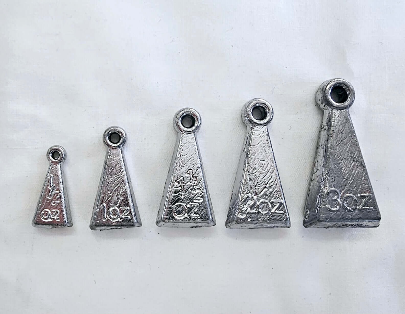 1 Oz Pyramid Sinkers – Lot Of 100 – Lead Fishing Weights For Freshwater & Saltwater