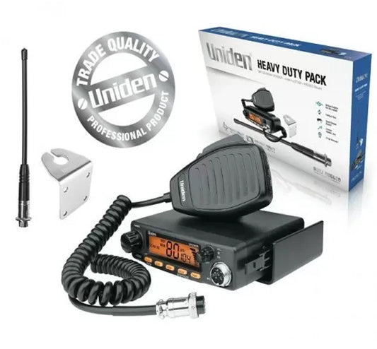 UNIDEN UH5040-HDP HD PACK - UH5040R + AT380 ANTENNA + MOUNT - REEL 'N' DEAL TACKLE
