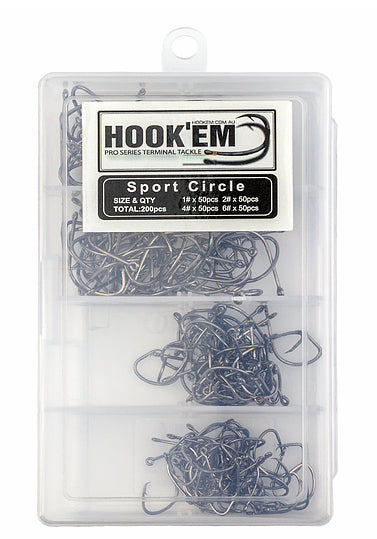 OCTOPUS CIRCLE HOOKS - 1# 2# 4# 6# - 200 PACK - REEL 'N' DEAL TACKLE