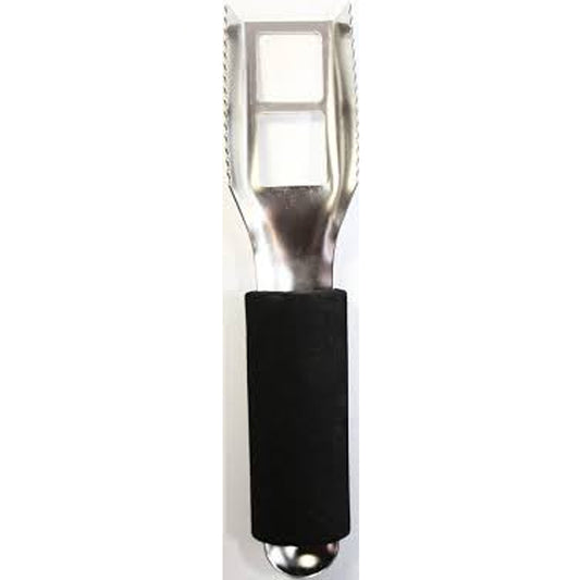 NEPTUNE TACKLE FISH SCALER - STAINLESS/EVA HANDLE - REEL 'N' DEAL TACKLE