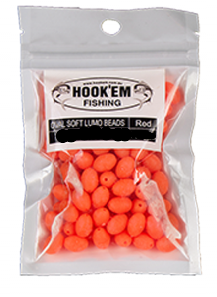 HOOKEM RED LUMO BEADS - REEL 'N' DEAL TACKLE