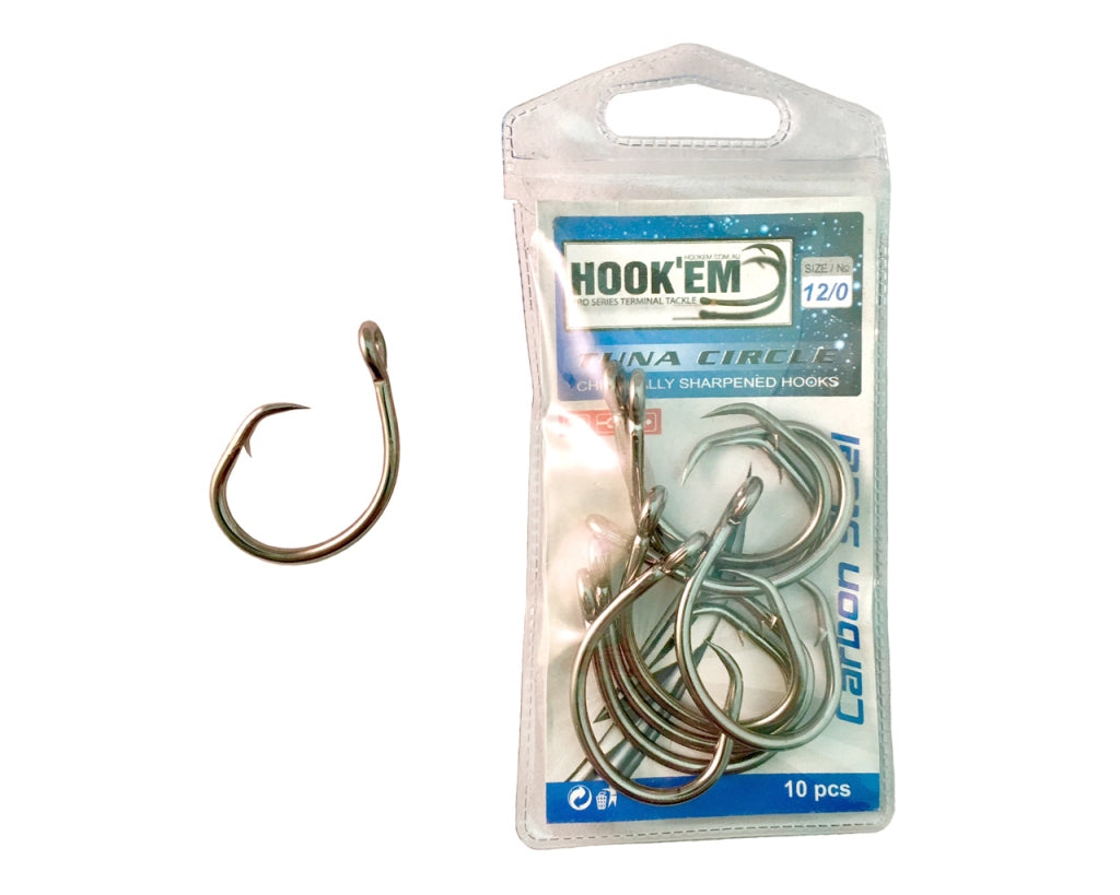 TUNA CIRCLE HOOKS 12/0 - 10 PIECES / PACK - REEL 'N' DEAL TACKLE