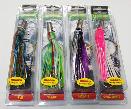 Neptune Jet Head Trolling Lure 125mm Skirt Mono Rigged