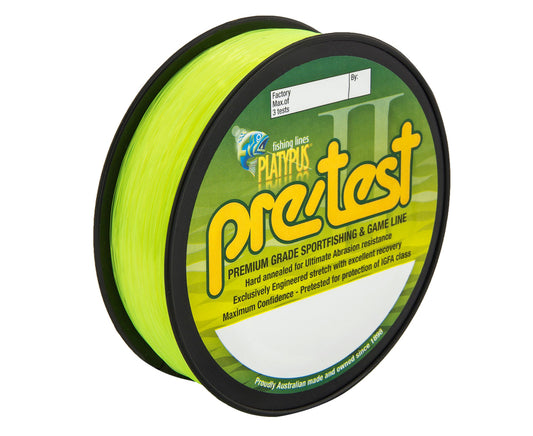 PLATYPUS PRE TEST MONOFILAMENT LINE YELLOW - 300M - REEL 'N' DEAL TACKLE