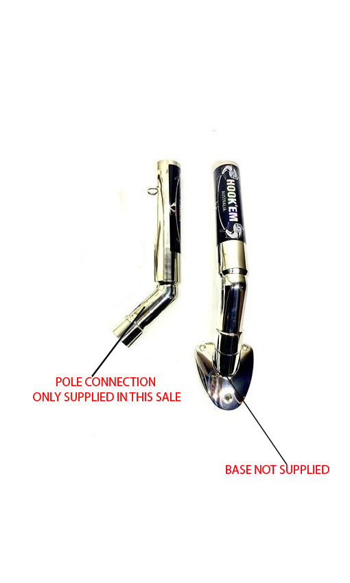 HOOKEM SPLINED OUTRIGGER ****POLE CONNECTOR TO BASE ONLY**** - REEL 'N' DEAL TACKLE