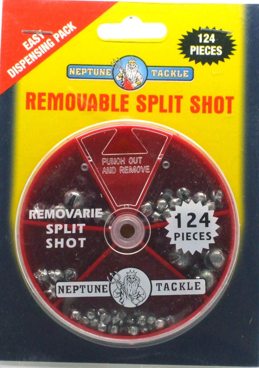 Neptune Tackle Removable Split Shot Pack 124 Pieces
