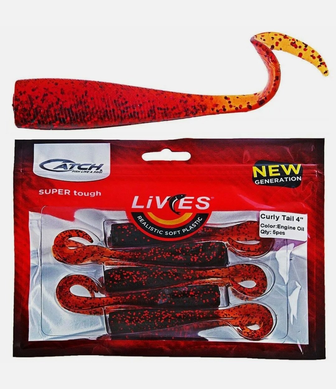 CATCH LIVIES 4" CURLY TAIL - REEL 'N' DEAL TACKLE