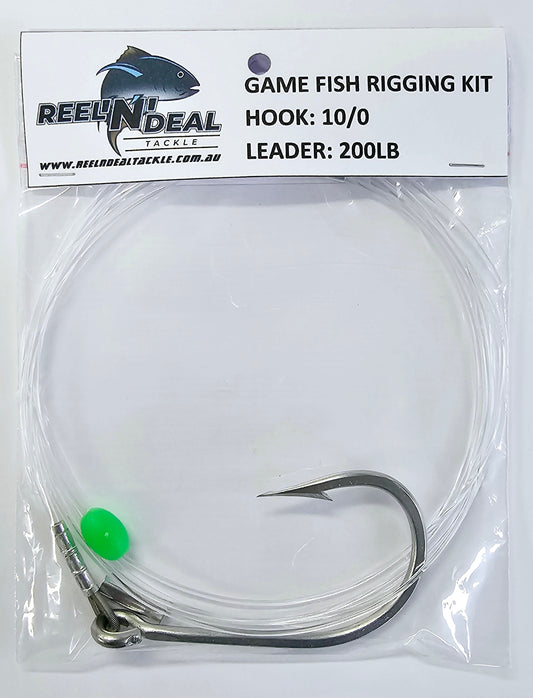 Tuna Rigging Pack 10/0 Hook 200lb leader
